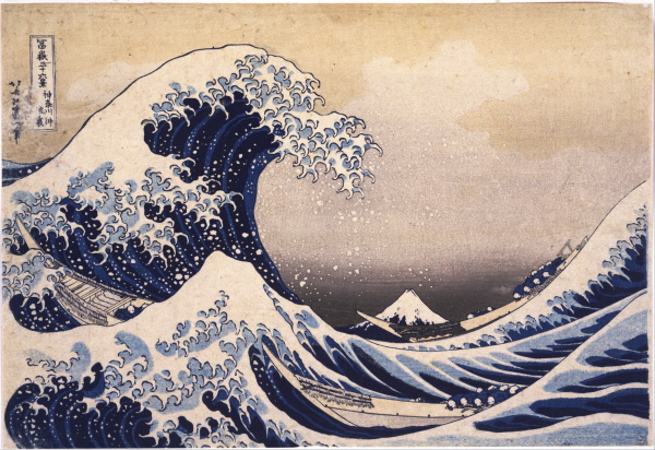 Katsushika Hokusai creator QS:P170,Q5586, Katsushika Hokusai - Thirty-Six Views of Mount Fuji- The Great Wave Off the Coast of Kanagawa - Google Art Project, als gemeinfrei gekennzeichnet, Details auf Wikimedia Commons 
